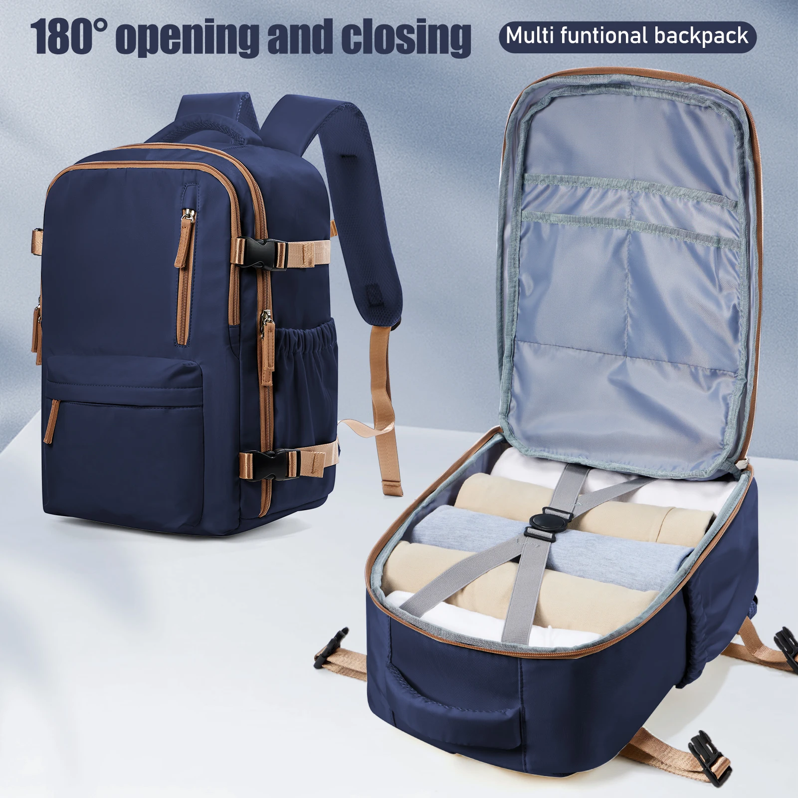 Travel Backpacks Ryanair 40x20x25 Cabin Bag Notebook Backpack female stylish Carry-Ons Waterproof mochila Business School Backpa