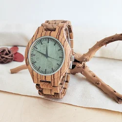 Vintage Wooden Wrist Watches for Men & Women Leather Strap Clock Quartz Wood Watches Personalized Men's Birthday Gift Wholesale