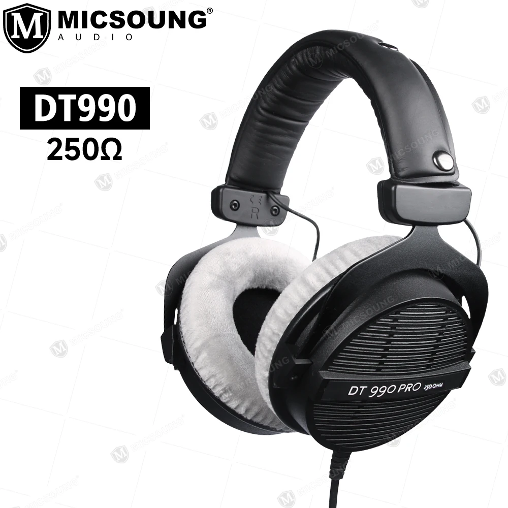 DT 990 PRO DT990 Professional Recording Equipment 80 Ohm 250 Ohm Over Ear Wired Studio Headphones for Monitoring Gaming