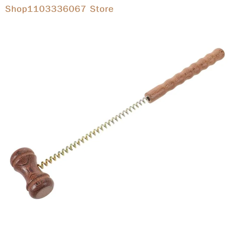【HLS】【HB】Wooden Massager Ball Hammer Reduce Soreness Percussion Spring Ball Massager Reduce Fatigue For Office