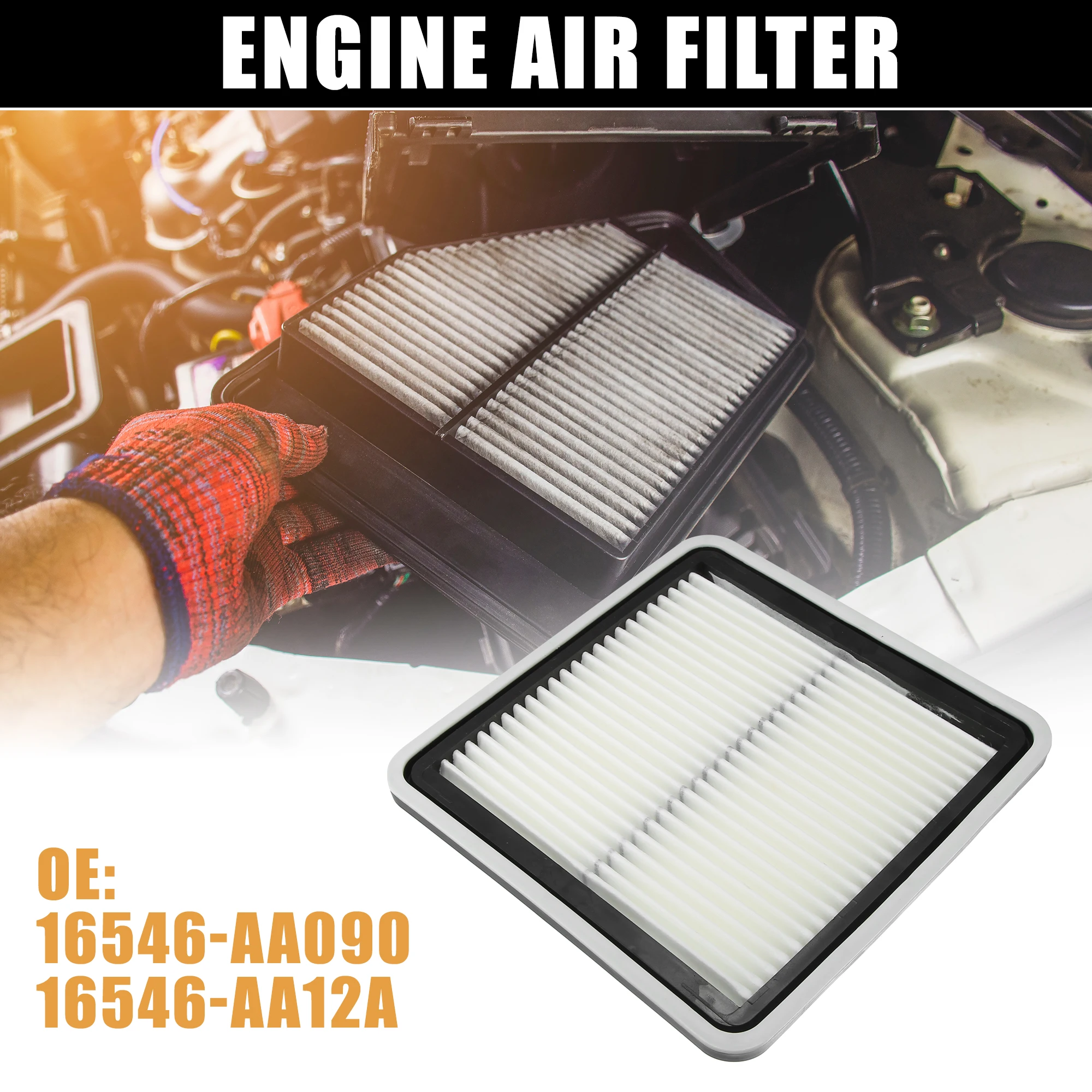 X Autohaux Car Engine Air Filter 16546AA090/16546AA12A for Subaru Crosstrek Forester Impreza Tribeca Legacy Outback 2007-2019