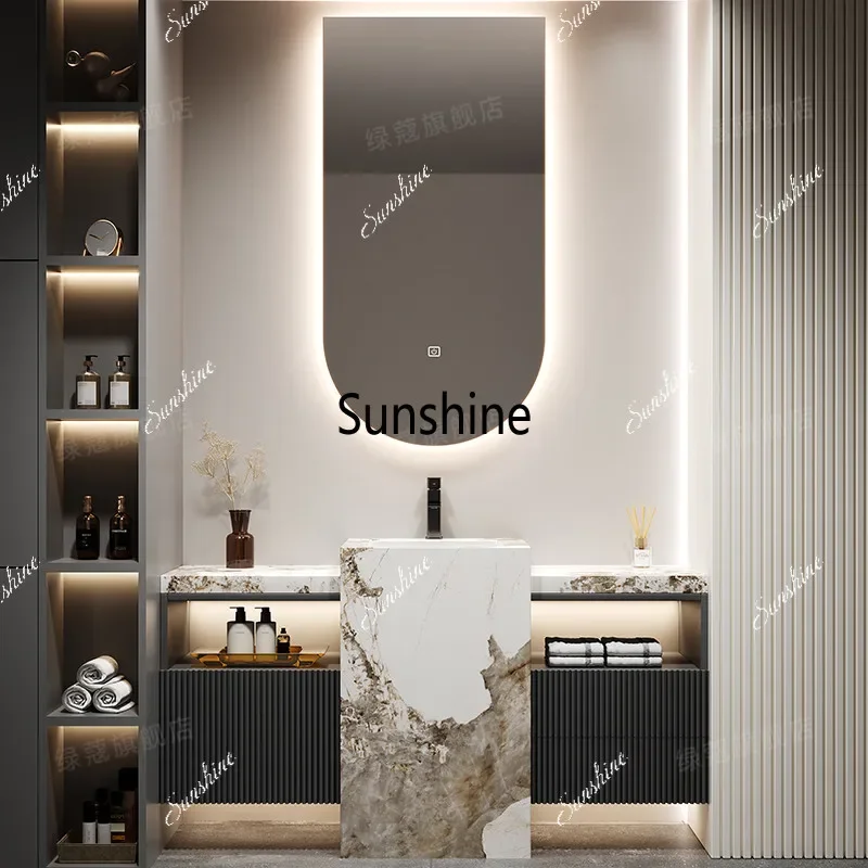 YSlate column basin paint oak bathroom cabinet combination floor type integrated