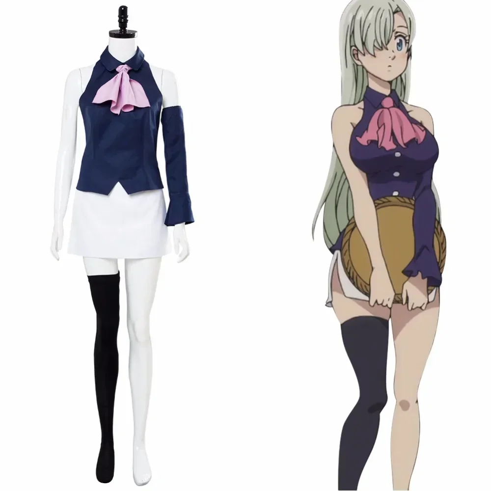 

Anime Cosplay Uniform The Seven Deadly Sins: Prisoners Of The Sky Elizabeth Liones Costume Girls Women Waitress Uniform