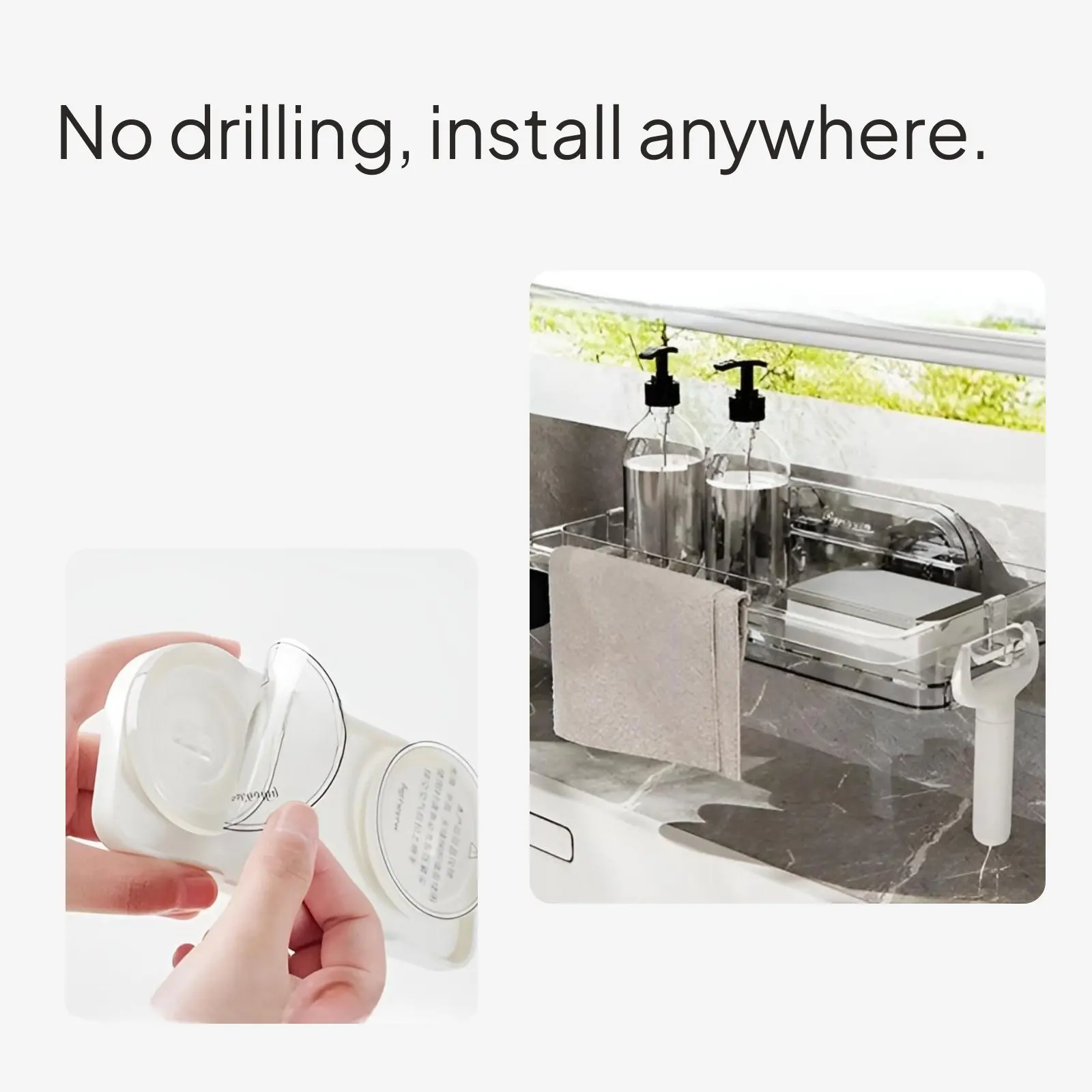 Organizer-Rack für Saugspüle, Abtropfregal, ohne Bohren