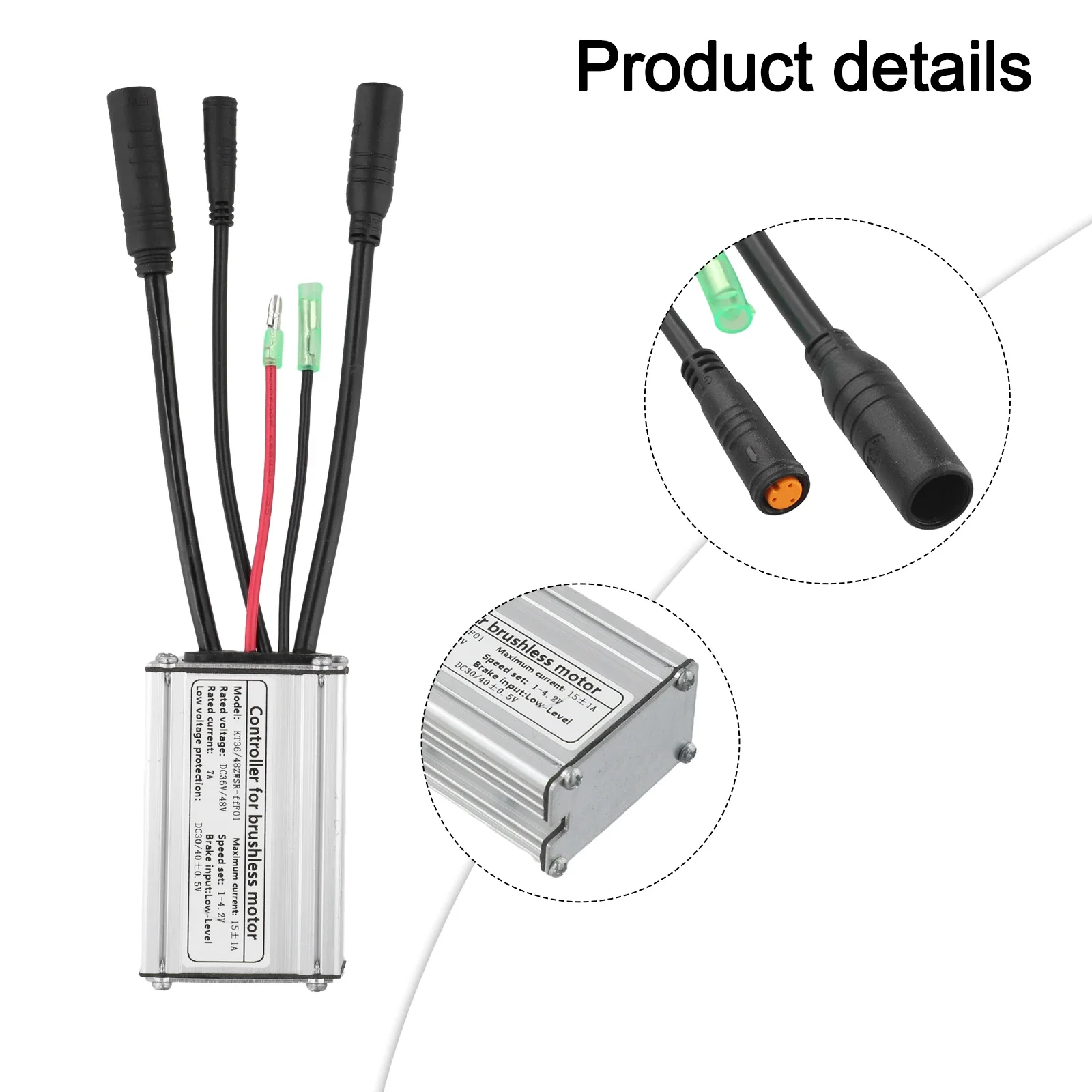 

Compact And Waterproof Controller For 3648V KT15A Ebike Bicycle, Designed For 250W Brushless Motor, Easy To Install And Use