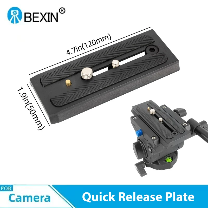 BEXIN Hydraulic Head Quick Release Plate Camera Tripod Mount Adapter Plate for Benro S-series Manfrotto 501PL Hydraulic Heads