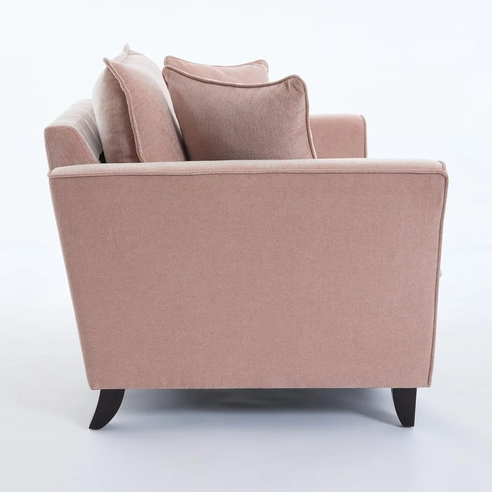 Sedia da lettura oversize in ciniglia Merax con 2 cuscini, poltrona moderna per divano a nuvola singola per comodi posti angolari