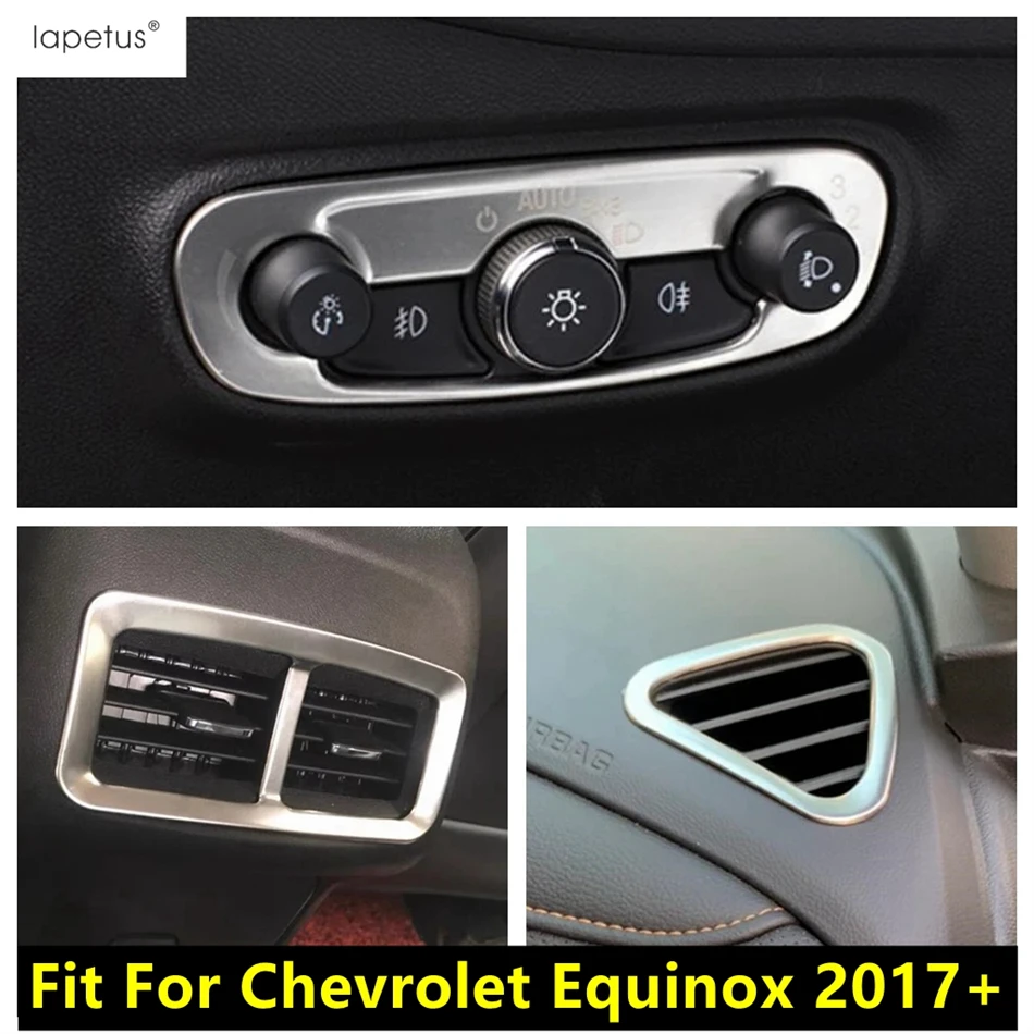 

Dashboard Air AC Vent / Head Light Lamp / Rear Armrest Box Air Outlet Cover Trim Accessories For Chevrolet Equinox 2017 - 2023