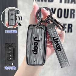 Zinc Alloy 4 Buttons Car Flip Folding Key Case Keyless Key Protector Bag For Jeep Renegade Compass 2016 2019 Auto Accessories