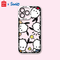 Miniso X Sanrio Hello kitty Pochacco Phone Case For iPhone 16 15 Promax 14 13 12 11 Pro Max Mini XS X XR Plus Soft Cases Cover