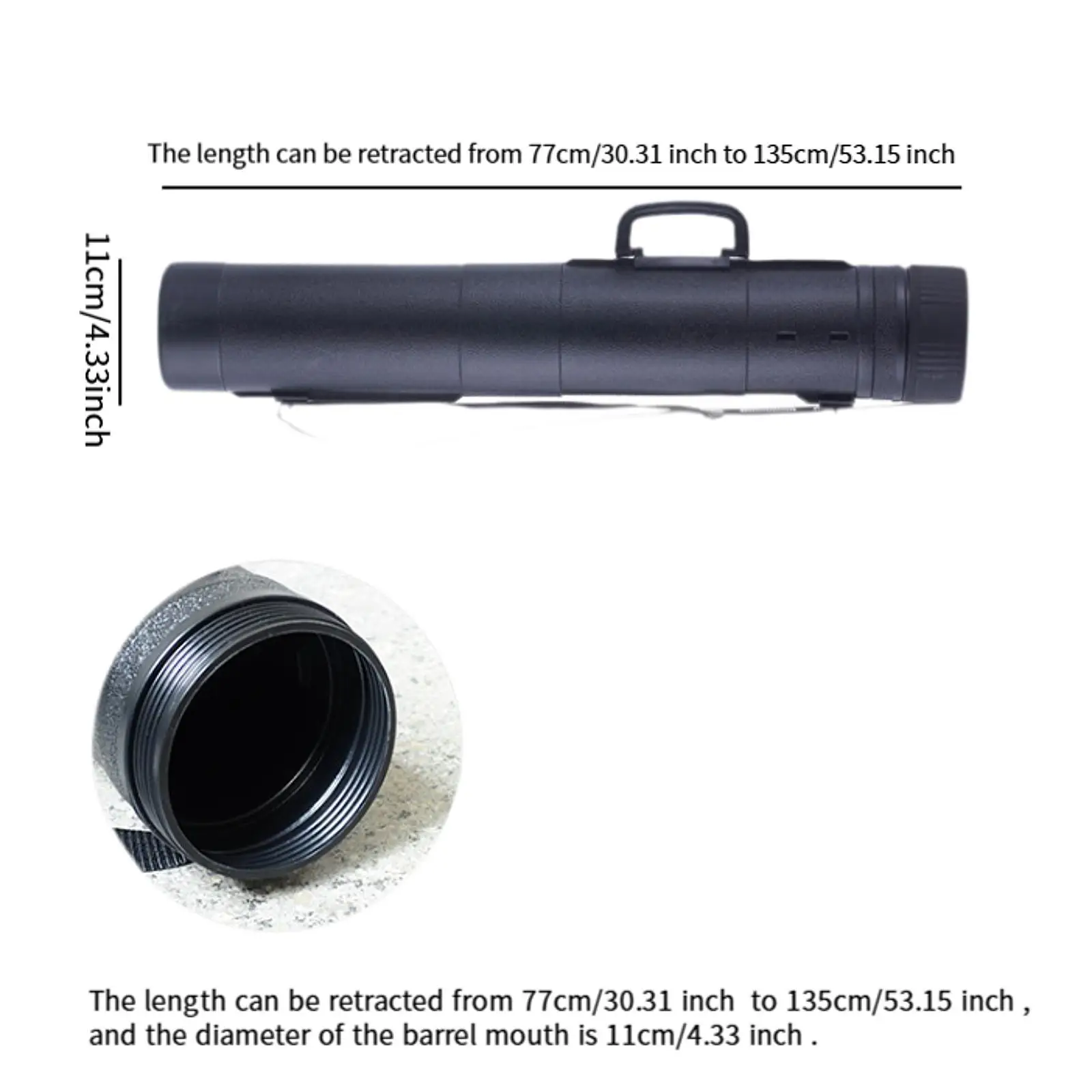 Extendable Poster Tube Carry Case Drawing Tube for Picture Paper Blueprint