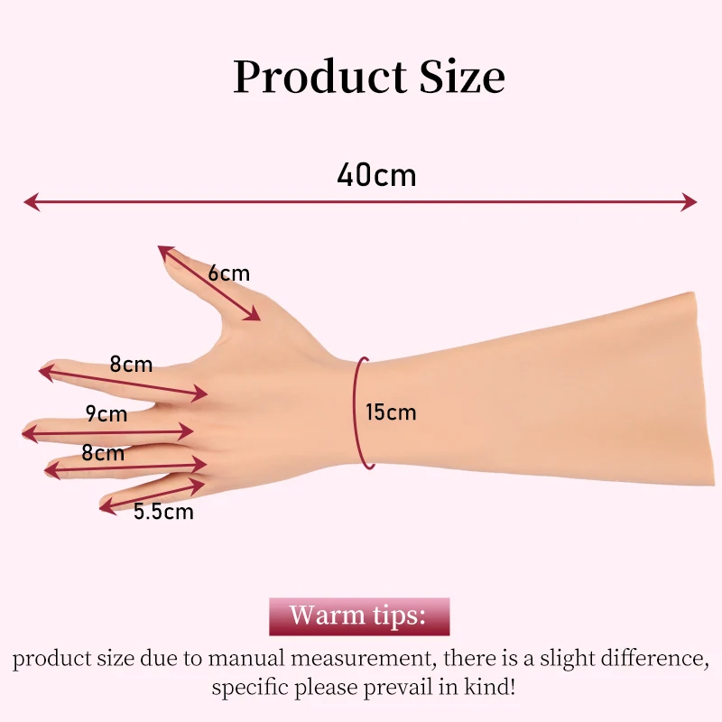 ONEFENG Realistic Silicone Female Gloves Hand Gloves Veins Skin Female Gloves For Crossdresser Cosplay