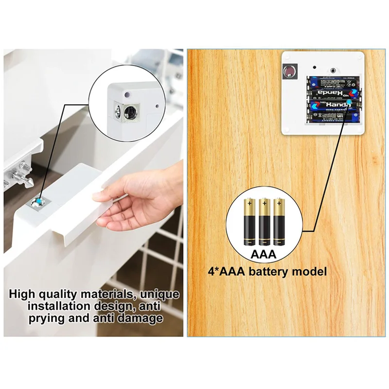 Furniture Office Desk Door Cabinet Electronic Card TTLock APP Hidden Rfid Invisible Wardrobe Smart Safety Lock for Drawers