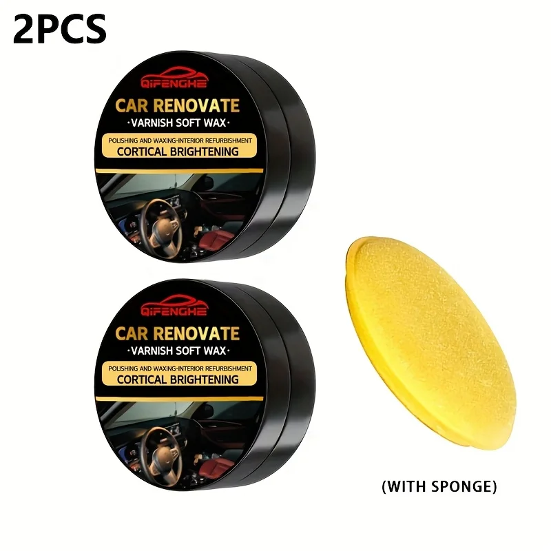 Comprehensive Car Restoration Kit: Black Interior Wax, Dashboard, Plastic, Tire, Seat Conditioner, Exterior Plastic Refurbishing