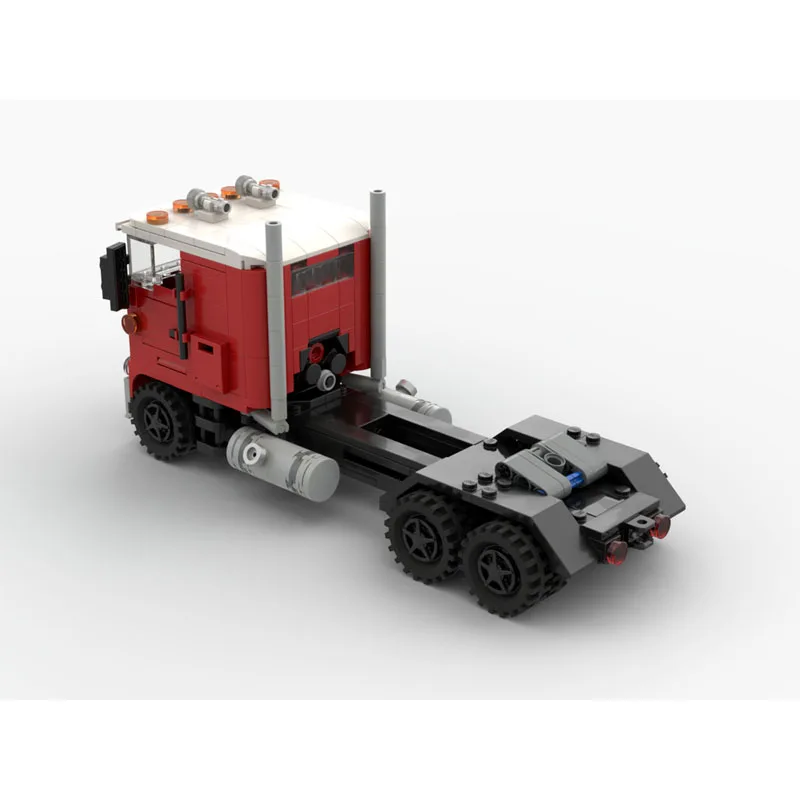 MOC-180134 Neues Flachnase-LKW-Bausteinmodell für Frachttransport, 514 Teile, Spielzeuggeschenk zum Geburtstag und Weihnachten für Jungen