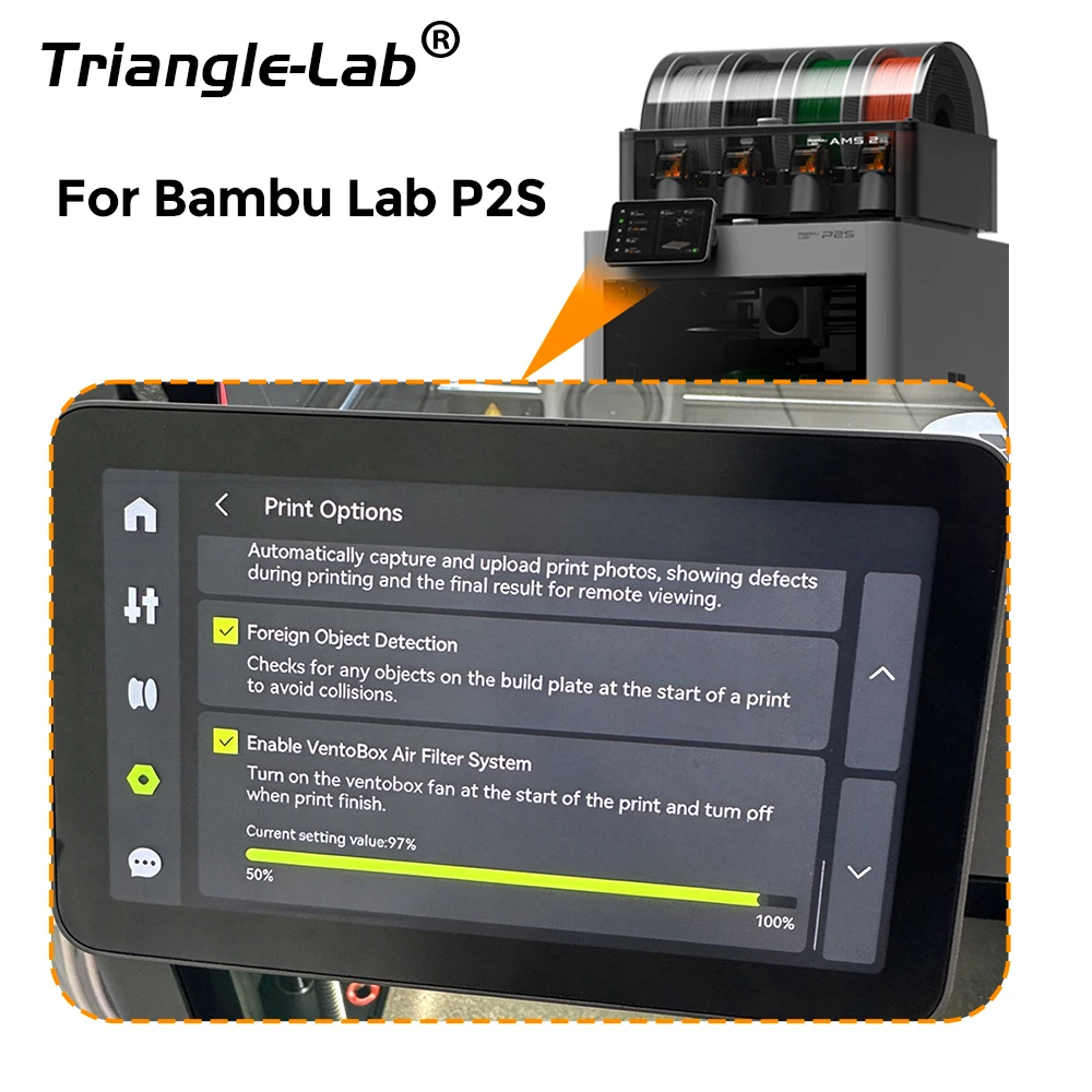 Trianglelab® Bambulab P2S Cabin Air Purifier with 7530 Blower Fan VentoBox