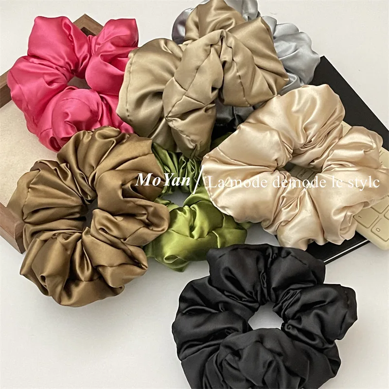 Fashion  Big Scrunchies for Hair Ties With Fillers  Elastic Hair Bands for Girls and Women Hair Accessories Tieup French Style