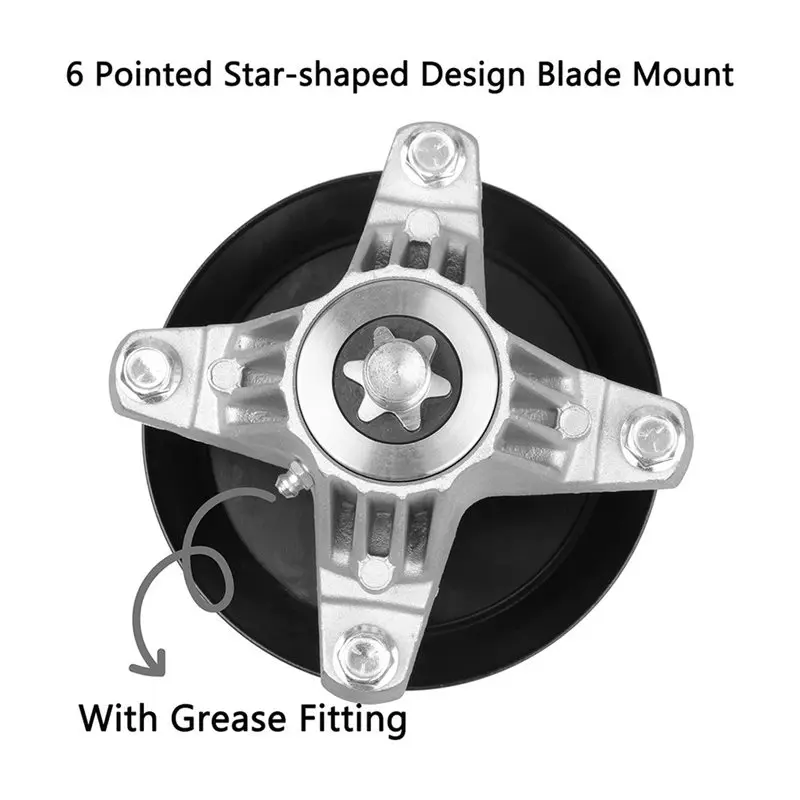 WCS-For Troy-Bilt Pony Mower Greasable Spindle Pulley Assembly- Huskee Craftsman T1000 T1200 Compatible 918-06991 618-06991