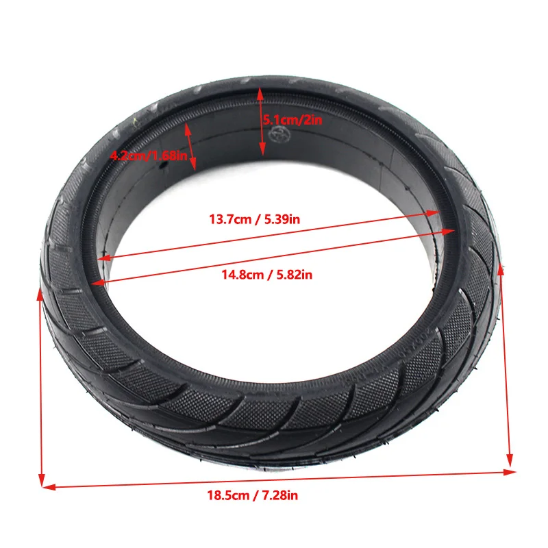 8x2.125 Electric Scooter Tyre 200x50 Non-Pneumatic Soild Tire for Xiaomi Ninebot ES1 ES2 ES4 8*2.125
