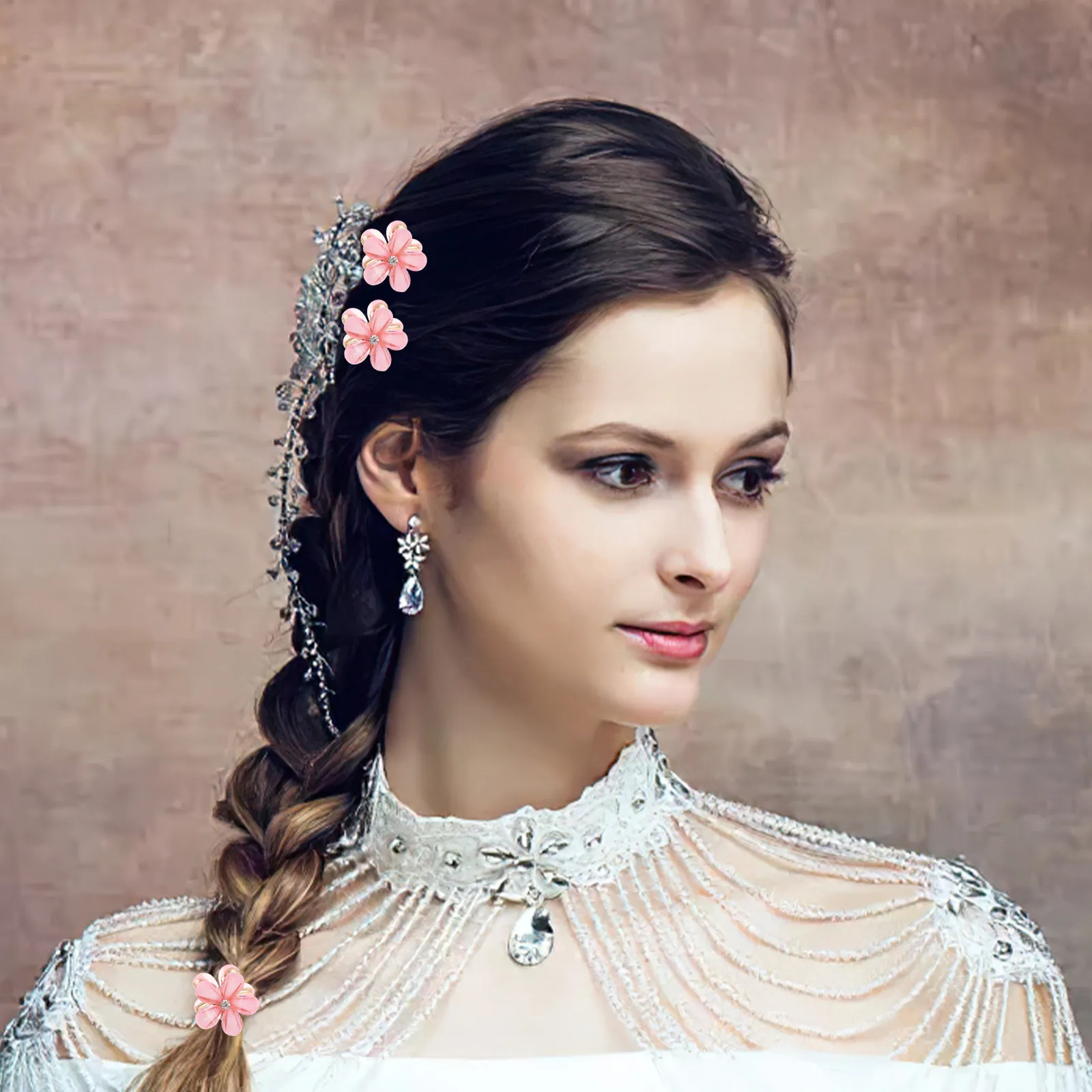 20Pcs Mini Flower Hair Claws Small Decorative Claw Clips Comfortable Lightweight Hair Styling Accessories for Daily Wear Travel