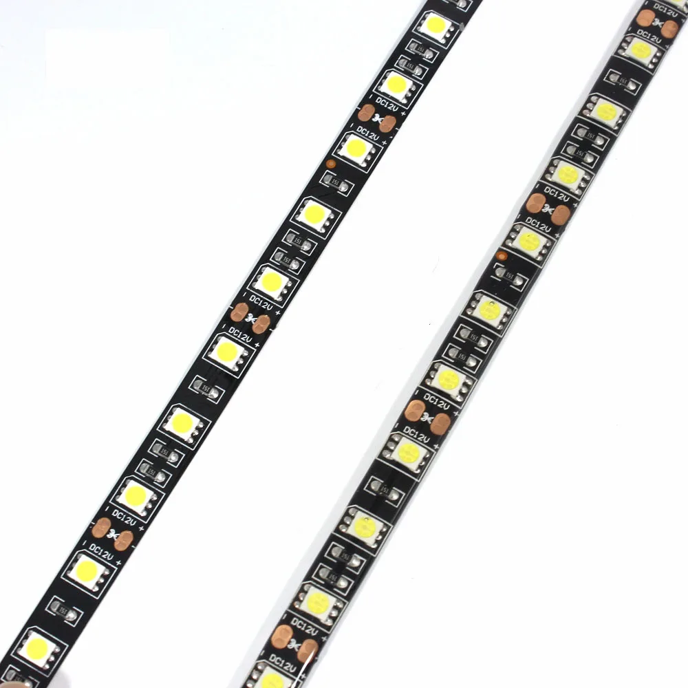 10개 12V 10cm 15cm 20cm 25cm 30cm 35cm 50cm 1m 5m LED 플렉시블 스트립 소프트 테이프 방수 IP65 IP30 노랑 빨강 초록 파랑 분홍