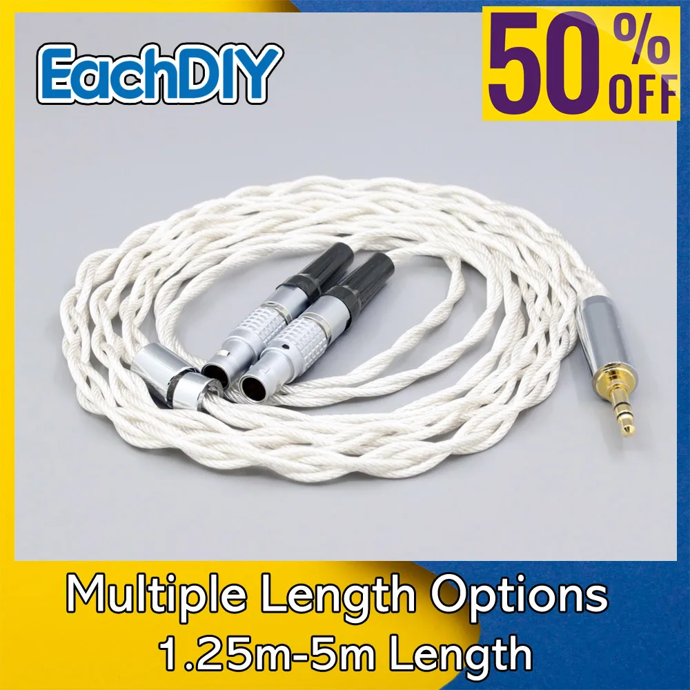 

Graphene 7N OCC Silver Plated Type2 Earphone Cable For Focal Utopia Fidelity Circumaural Headphone 4 core 1.75mm 8138