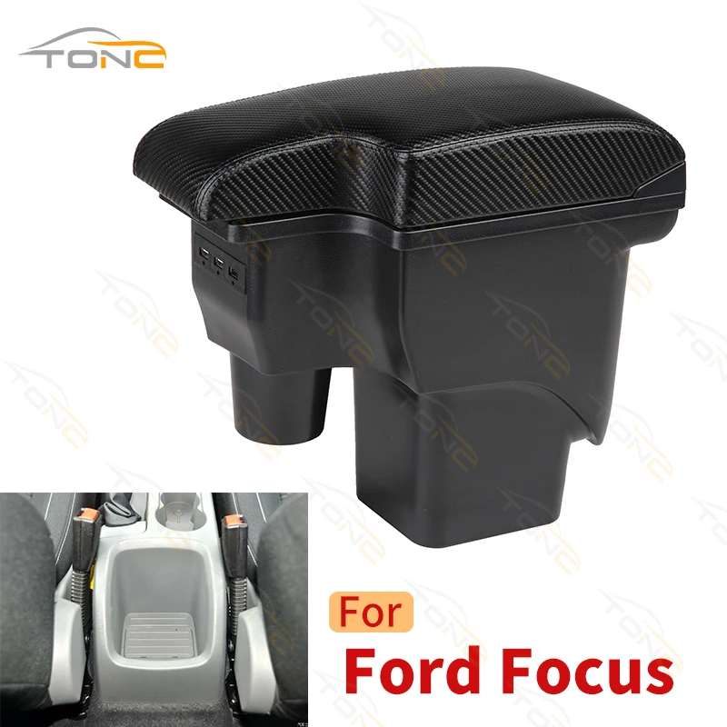 Podłokietnik Ford Focus 2 Do Ford Focus 2 mk2 Podłokietnik samochodowy Akcesoria samochodowe Szczegóły wnętrza Części modernizacyjne Schowek USB