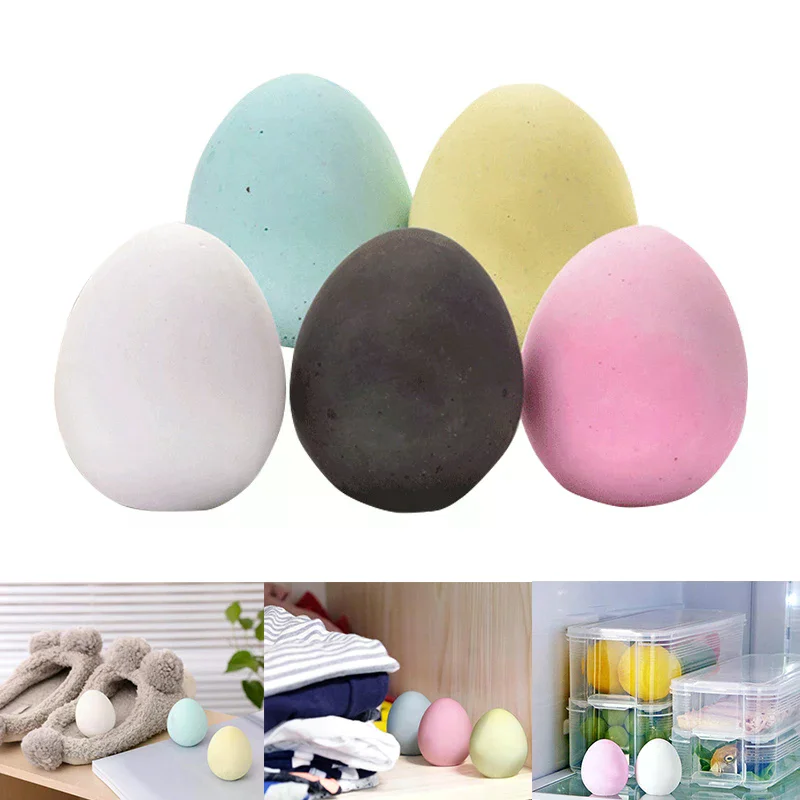 Diatomaceous Earth Odor Absorbing Egg Kitchen Air Freshener Moisture Absorption Refrigerator Deodorizing Fishy Musty Remover
