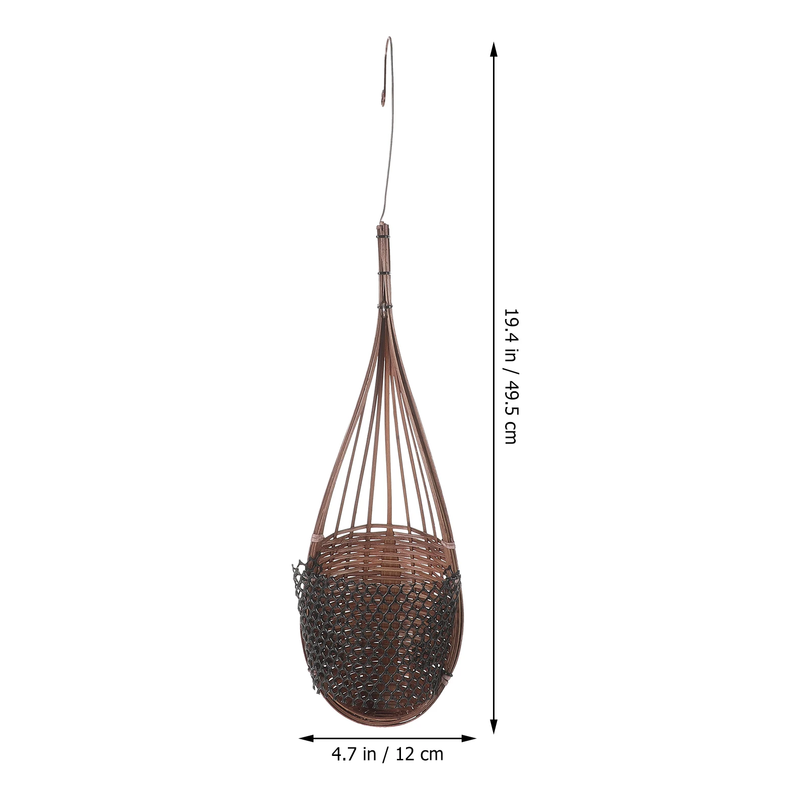 

Bamboo Hanging Planter Basket Wall Mount Flowerpot Decorative Plant Holder Indoor Outdoor Hanging Flowerpot Stylish Basket