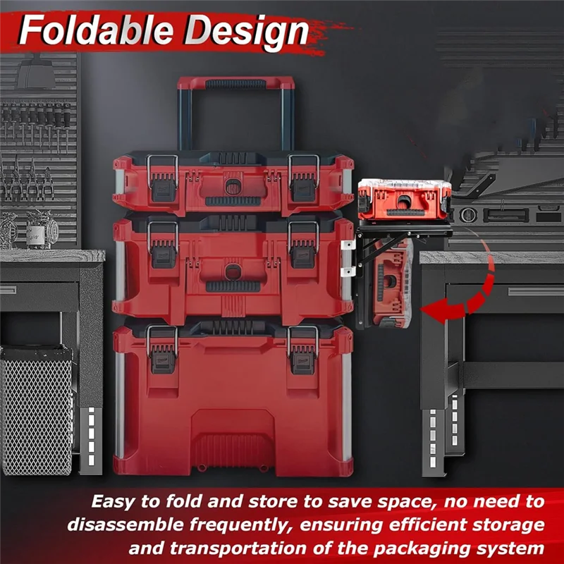 B84B-Side Storage Mounting Plate For For Packout Toolbox, Folding For Packout Mount