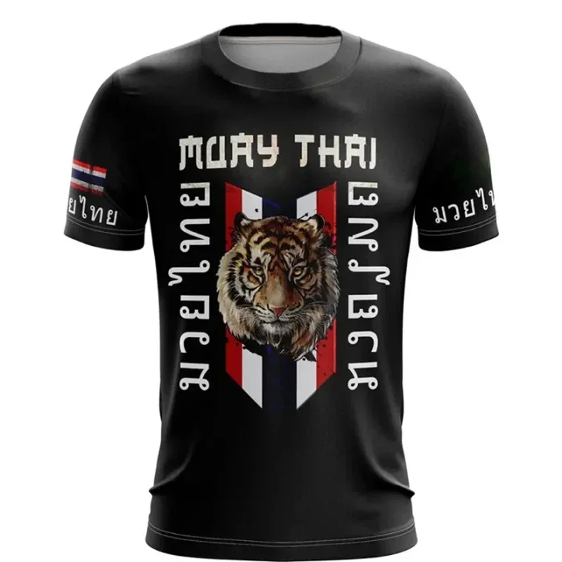 New Summer 3D Muay Thai Printed T-Shirt Cool Sports T-Shirt Men\'S Fashion Street Wear Short Sleeve Fitness T Shirt Casual Top