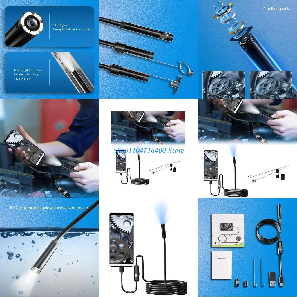 

Эндоскоп инспекции камеры Y1GD со светодиодной легкой водонепроницаемой камерой для автоматической проверки