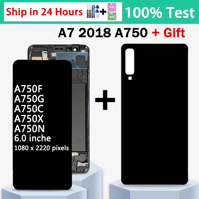 AAA+ Quality For Samsung  A7 (2018) LCD Display Digital Touch Screen Assembly For Samsung  A750 A750F A750FN/DS Display