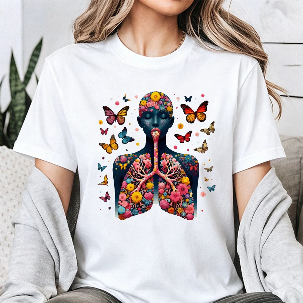 Your Health Wellness - Camiseta Gráfica de Anatomía de Pulmón