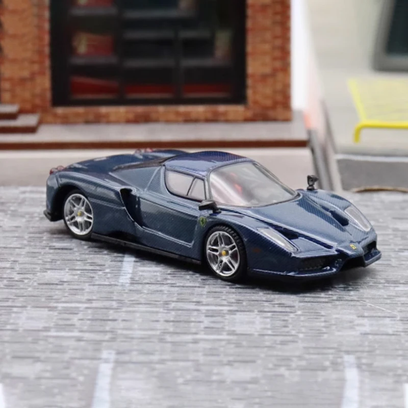 Diecast 1:64 Scale ENZO Supercar Simulation Alloy Car Model Static Display Collectible Gift Toy Souvenir Decration