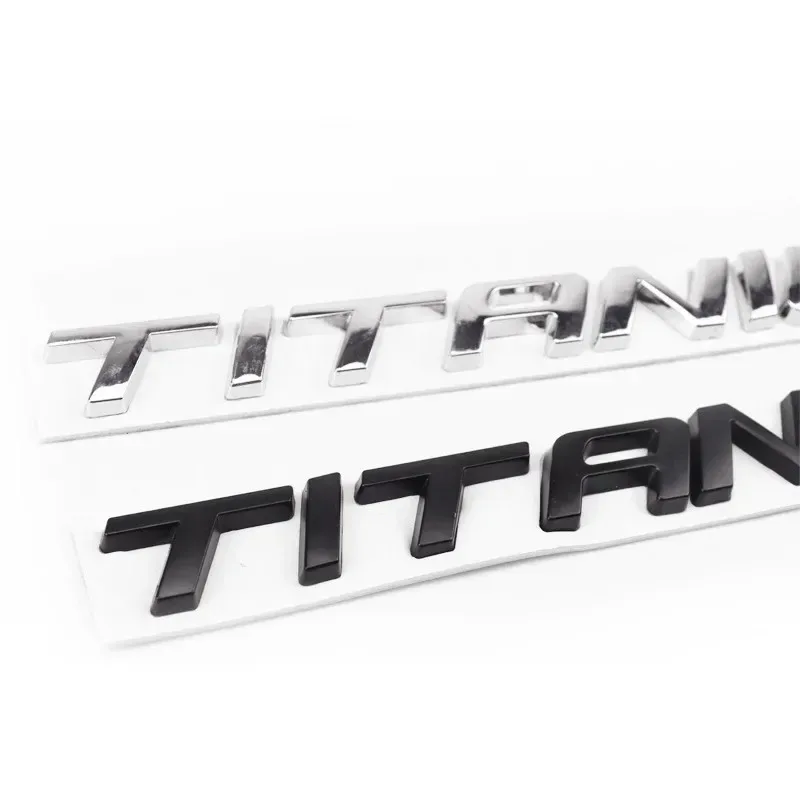 1Pcs x Chrome Black TITANIUM Rear Boot Badge Emblem For Ford Ecosport Fiesta Focus Mondeo Edge Escape Kuga Galaxy Sticker view 4
