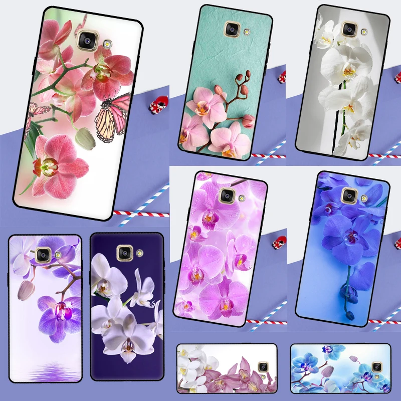 Orchid Flowers Colorful For Samsung Galaxy J4 J6 Plus A6 A7 A8 A9 J8 2018 J1 J3 J5 J7 A3 A5 2016 2017 Case Cover