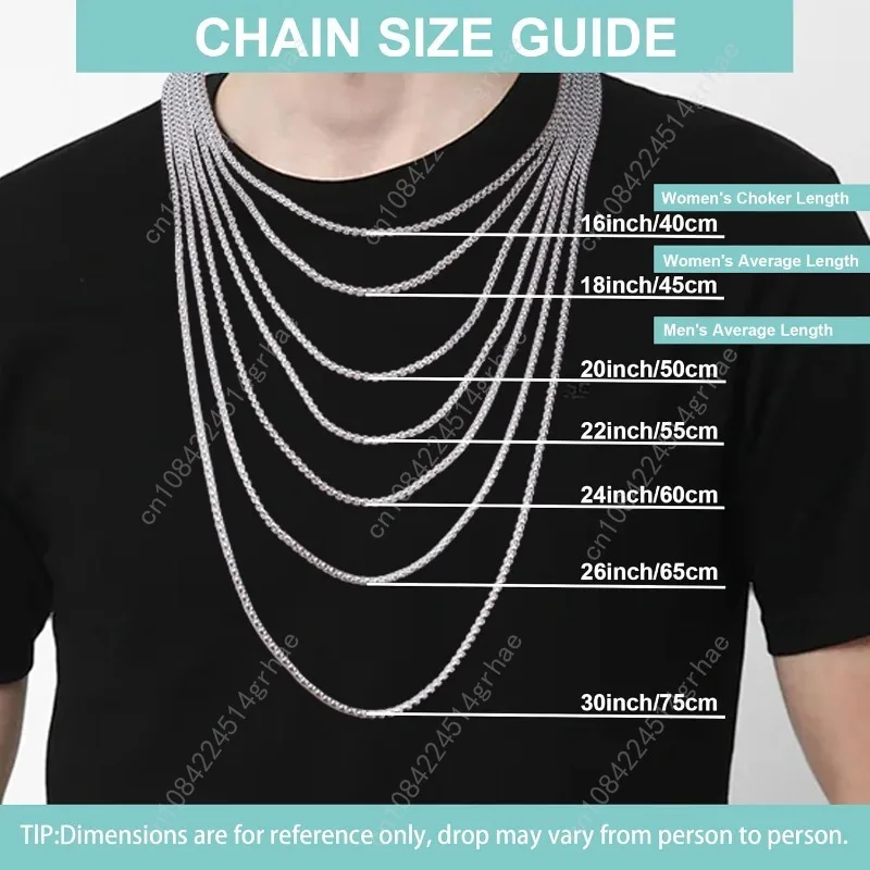 925 Sterling Silver Box Chain Lobster Clasp 2/3/4/5mm Necklace for Women Mens Box Chain Silver/14K Gold Plated Plated Necklace C