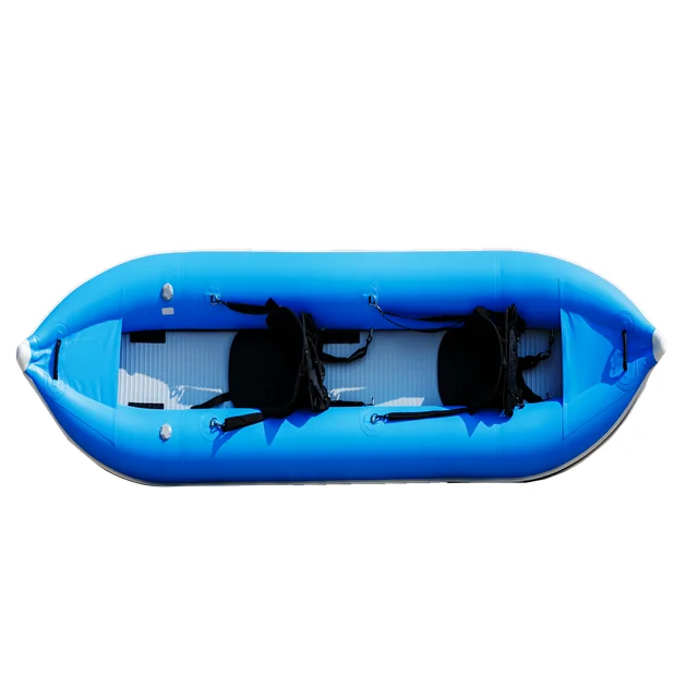 Inflatable Paddle Board Sup Inflatable Sup นั่งบนเรือคายัคเดี่ยวสําหรับขายผู้ถือเรือคายัคเรือ River Blue 3.1 - 4 m 10 ชิ้น