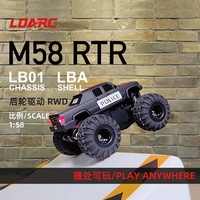 LDARC M58 Mini Desktop RC Car 1/58 Scale Off-Road Stunt Vehicle DIY Detachable Remote Control Toy for Boys Christmas Gift
