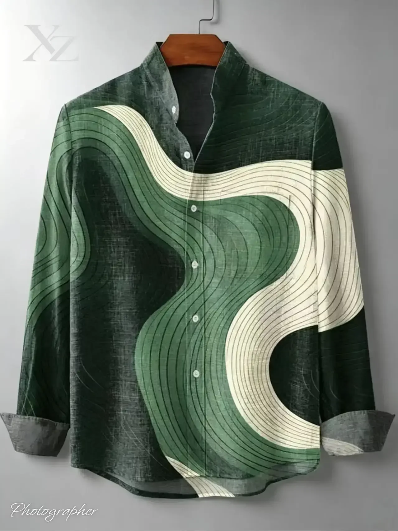 Hot Sale Men's Long Sleeved Linen Shirt Elegant 3D Floral Print Artistic Design Spring Autumn For 2026