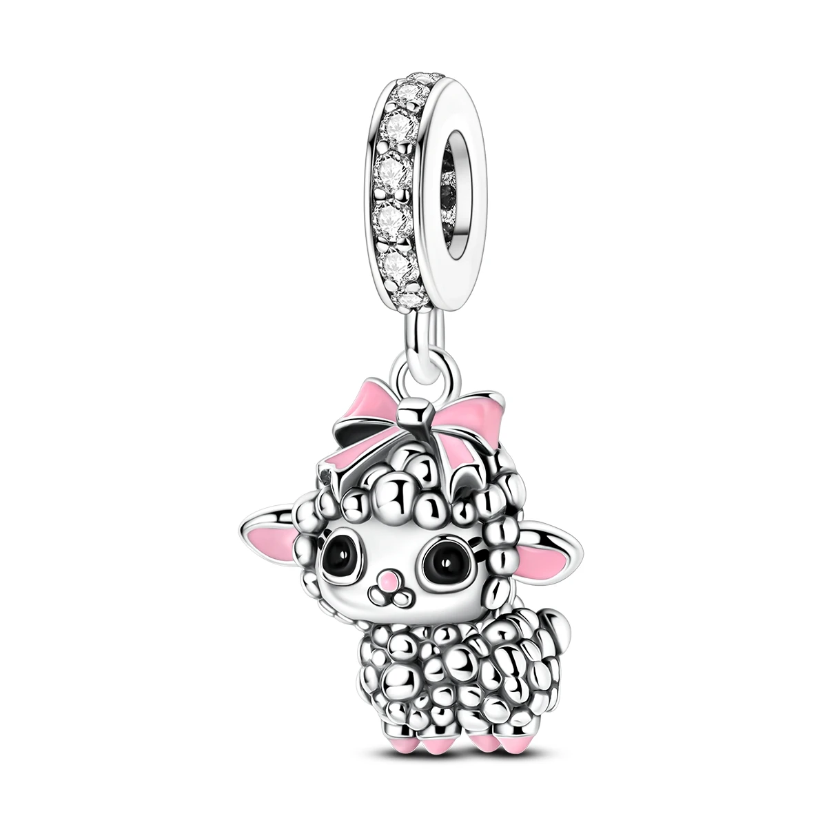 Cutre Sheep Charm 925 Silver Pendant Fit Original Bracelet Necklace Diy For Woman Jewelry