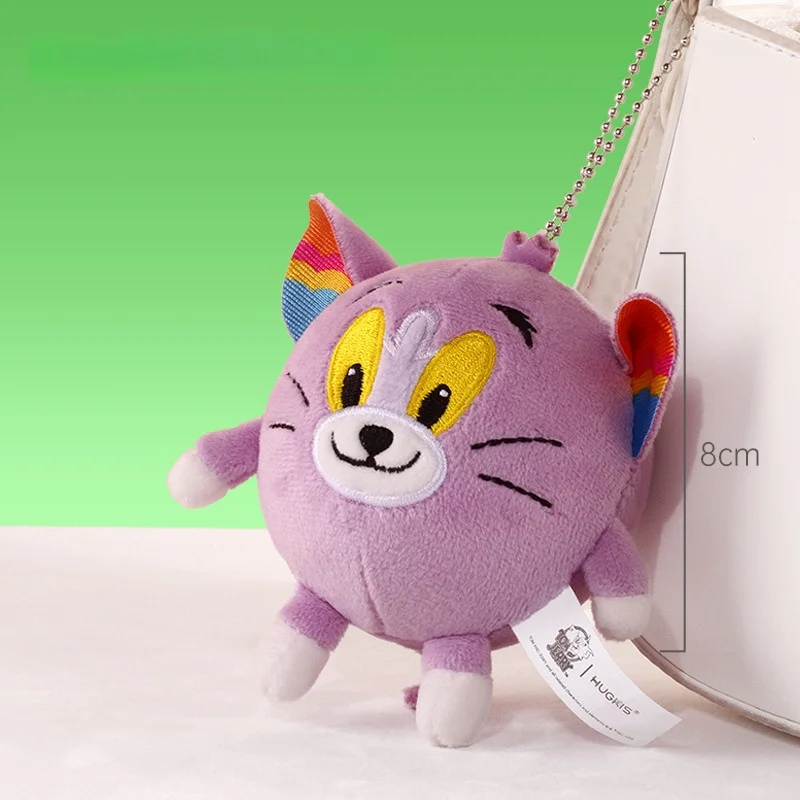 حقيقية توم وجيري ألعاب من نسيج مخملي المفاتيح القط ماوس رقيق الفتيات على ظهره حقيبة الحلي المفاتيح سحر هدايا عيد ميلاد الفتيات