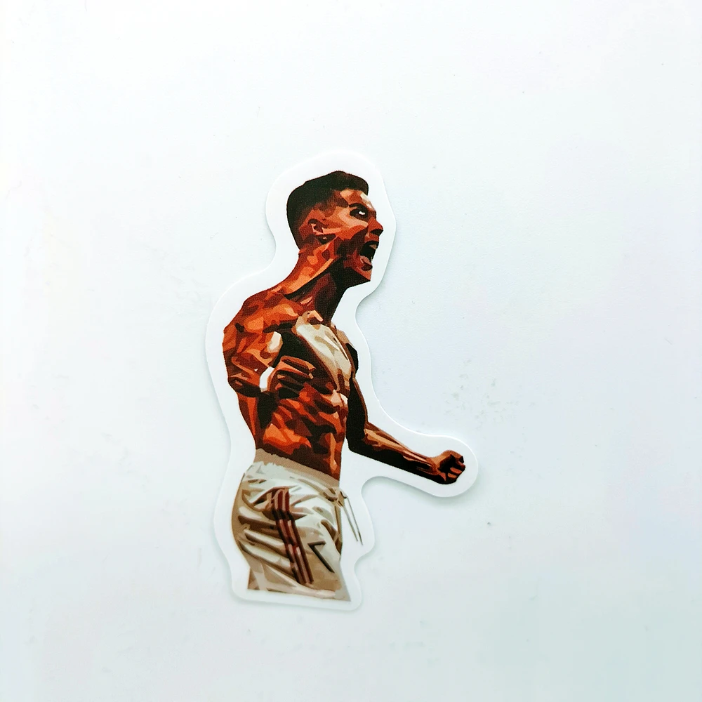 Super Star Soccer Player Cristiano Ronaldo Stickers, Vinyl Waterproof Laptop Water Bottle Sticker for Boys Girls Teens,C Ronaldo