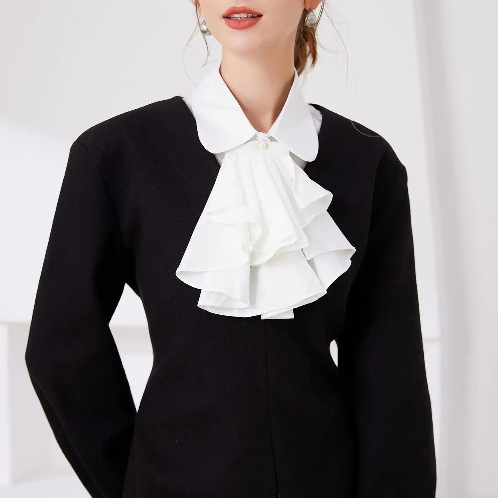 Gola falsa gola falsa para mulheres roupas elegantes palácio meia camisa blusa