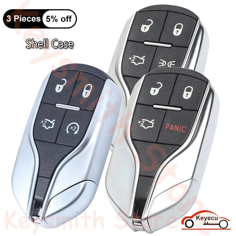 

Чехол KEYECU с 4 кнопками для Maserati Ghibli Quattroporte 2014-2019 Levante 2017-2020, чехол для умного дистанционного ключа M3N-7393490