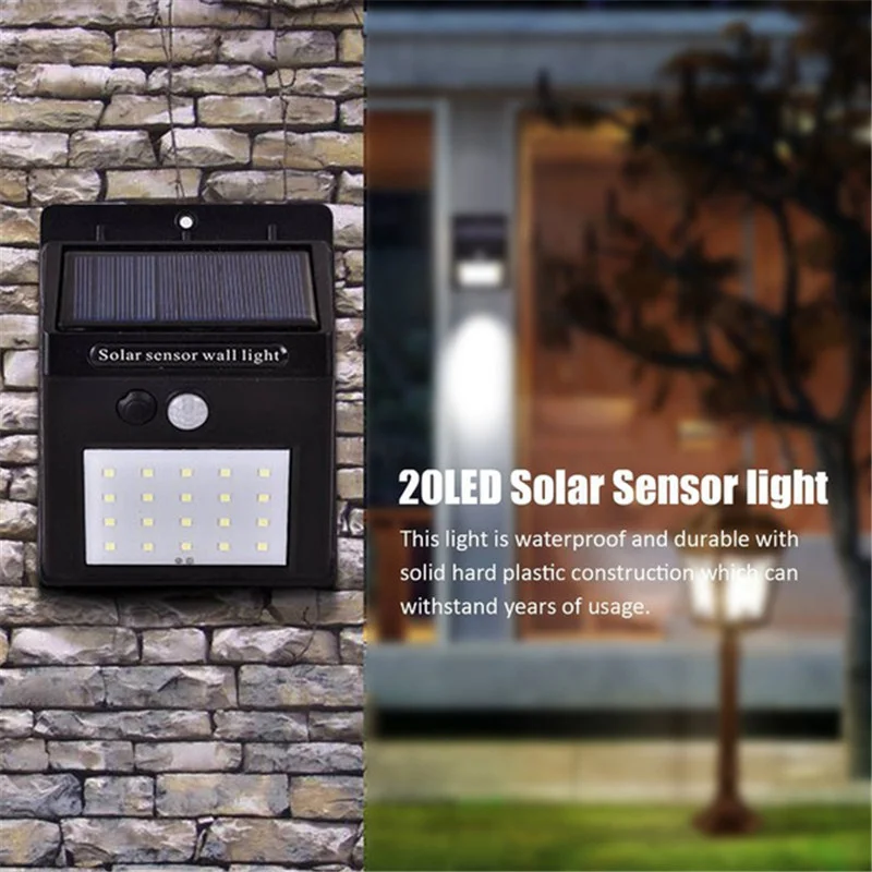 LED Solar Wall Lights Wireless Motion Sensor Solar Garden Lights IP65 Waterproof Solar Deck Lights for Gardens Patios Front Door