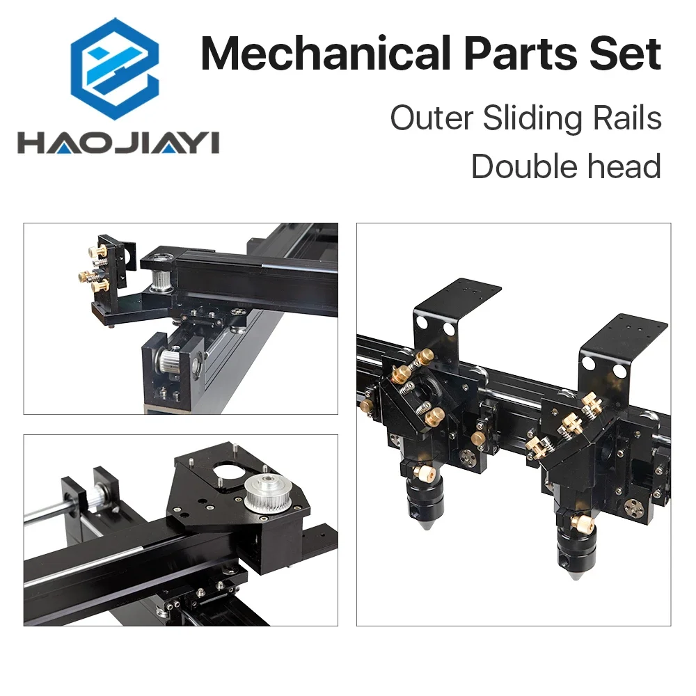 Juego de piezas mecánicas, 900mm x 600mm, Kits de láser de doble cabeza individual, deslizamiento externo, máquina láser CO2 9060