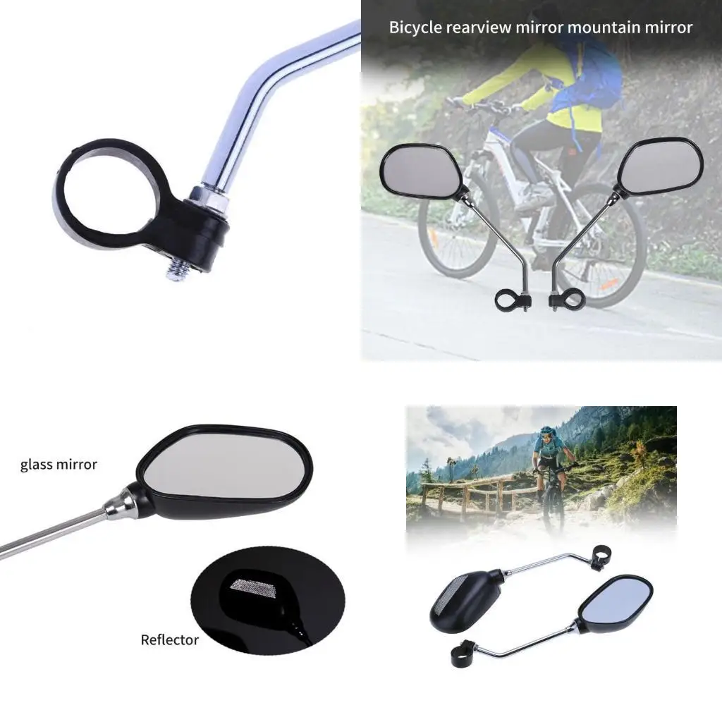 

R6FE 2pack Shock Resistant Bike Mirroring Ranges Back Sight Long Distances Ride Gears for Strengthen Road Security