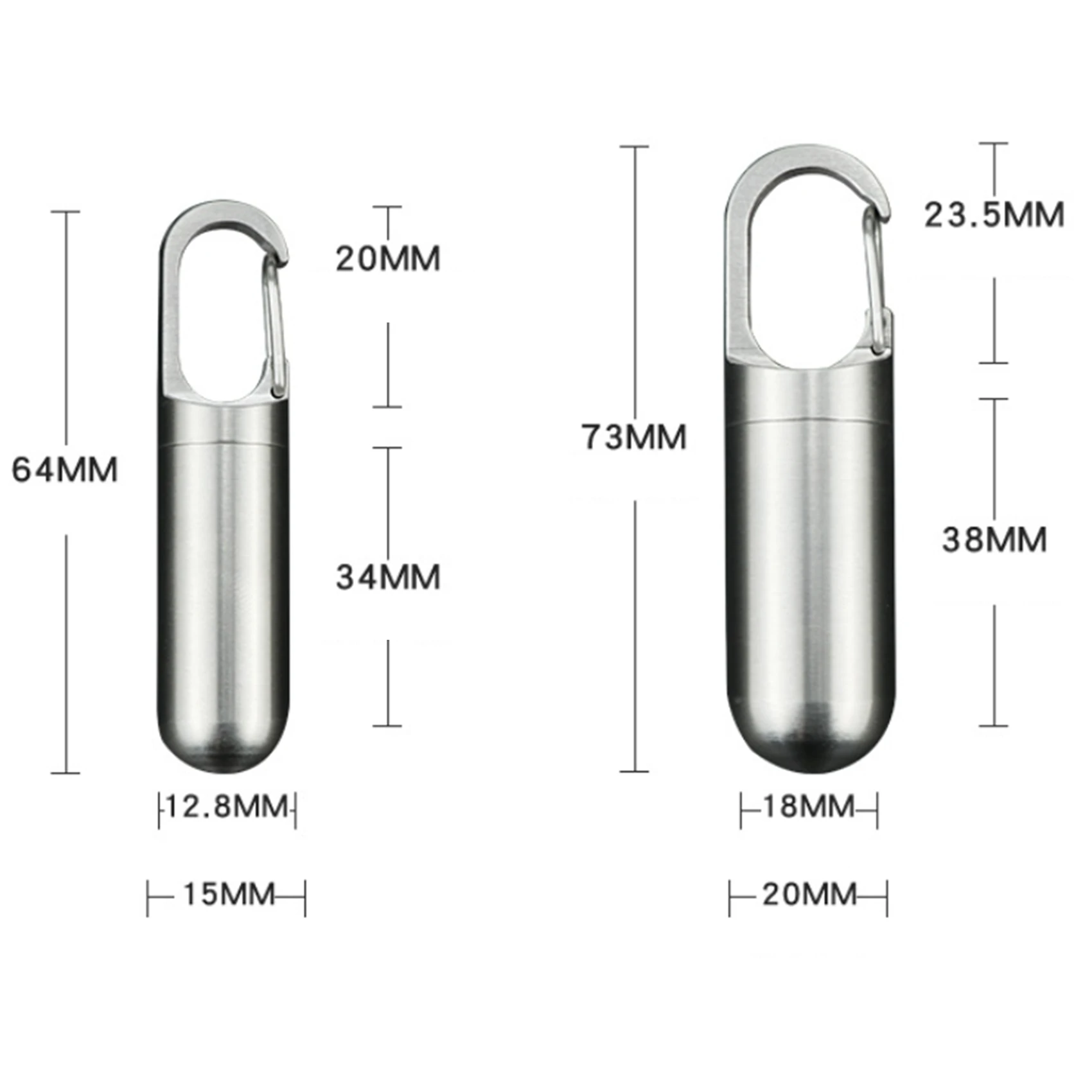 Компактный герметичный контейнер для таблеток, контейнер для хранения, водонепроницаемая дорожная аптечка из нержавеющей стали (большая)